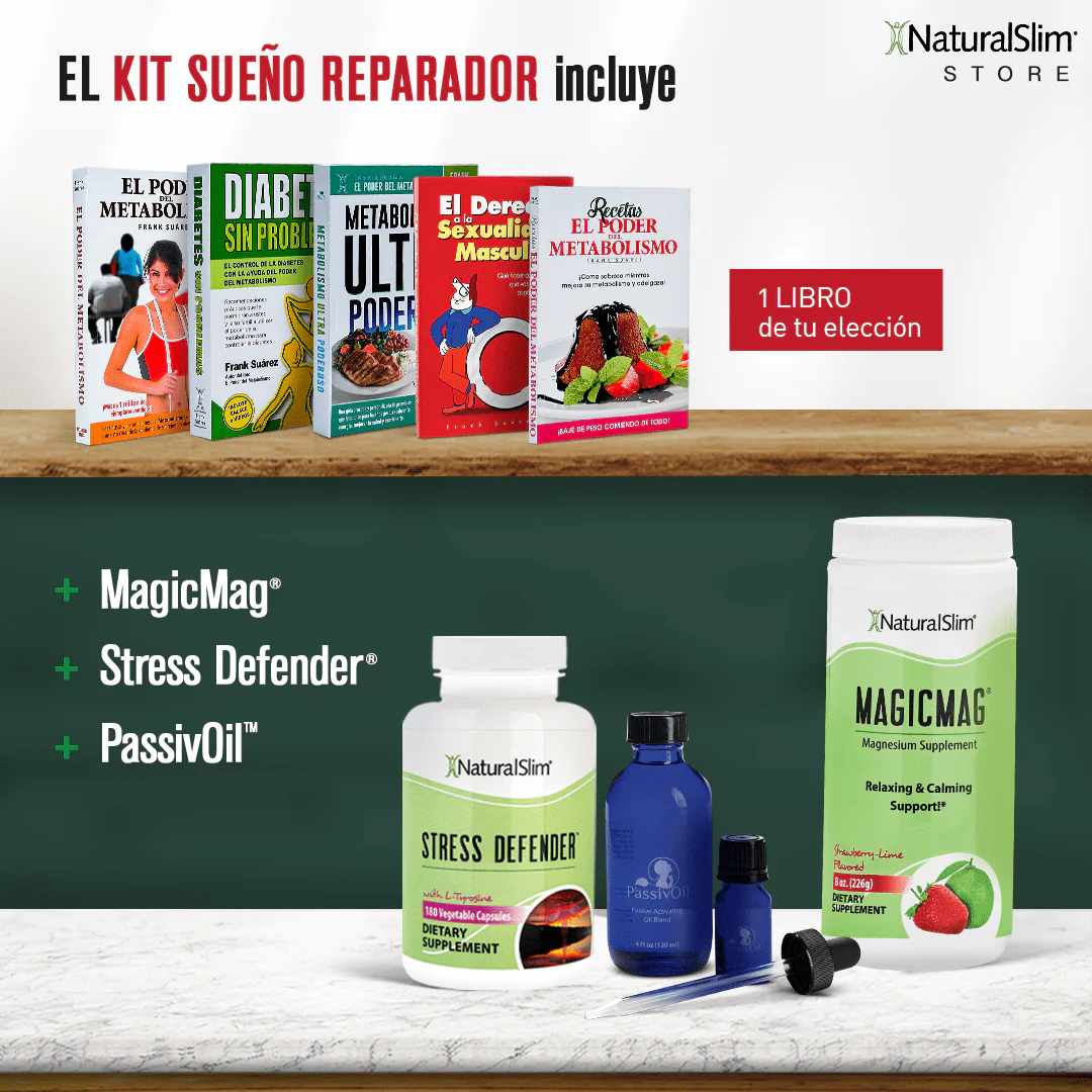 Kit Sueño Reparador | Envío GRATIS - MagicMag, Stress Defender, Passivoil y Libro de Frank Suárez - Image 4
